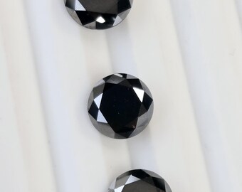 11.12ctw Black Round Cut Diamond Set: Loose Natural Diamonds
