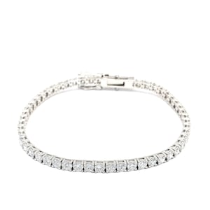 Lab Grown Diamond Tennis Bracelet: 14K Solid Gold, Minimalist Style