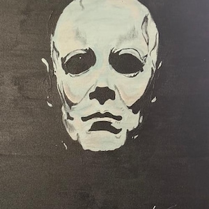 Michael Myers, Halloween, Original acrylic painting on canvas with a glossy finish. Wall Art