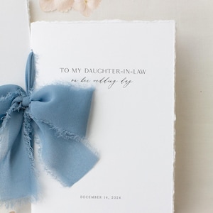Daughter in Law Wedding Gift | Daughter in Law Gift for Wedding Day | To My Daughter in Law on Her Wedding Day | Gift for Her | Wedding Gift