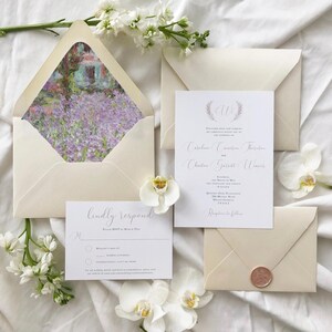 Printable Envelope Liner | Minimal Envelope Liner | Floral Liner | Envelope Liner | Wildflowers Liner | Floral Lined Envelopes for Wedding