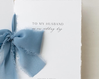A Letter to My Husband | Vow Books | To My Husband on our Wedding Day Card | Vow Book Simple | Gifts for the Couple | Gifts for Him