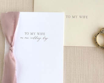 To My Wife On Our Wedding Day | To My Wife Card | Personalized Wedding Card | Wife Wedding Day Card | Wedding Card | Gifts for Her
