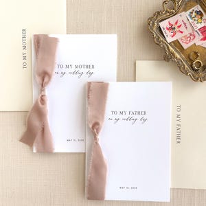 To My Mother and Father On My Wedding Day | Parents Wedding Card | Personalized Wedding Card | Set of 2 | Wedding Gifts for Mom and Dad