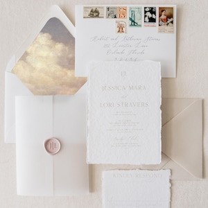 Hochzeit Umschlag Liner | DIY Umschlag Liner | Neutral Umschlag Liner | Umschlag Liner | A7 Umschlag Liner | Aquarell gefütterte Umschläge