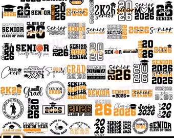 Svg per l'ultimo anno del 2026, ... la scuola superiore, Svg per la laurea 2026, Svg con fiocco da civetta per l'ultimo anno del 2026, Mamma dell'ultimo anno del 2026, File di taglio per Cricut