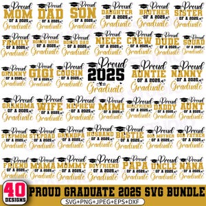 Proud Graduate 2025 Svg,Proud Graduate Family Svg,Graduation svg,Senior family svg,senior 2025,Class of 2025 svg,circut,Silhouette