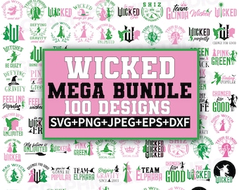 Wicked Svg,Wicked Movie Svg,Wicked Pink and Green svg,I Have Been Wicked Change For Good Svg,Wicked Vintage Emblem Svg,Cricut & Silhouette