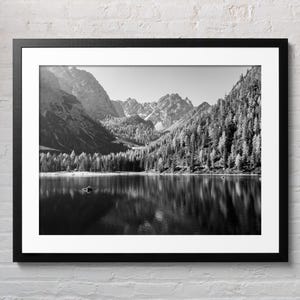 Lago di Braies Print, Dolomites Mountain Photography, Alpine Lake Wall Art (Digital Download)