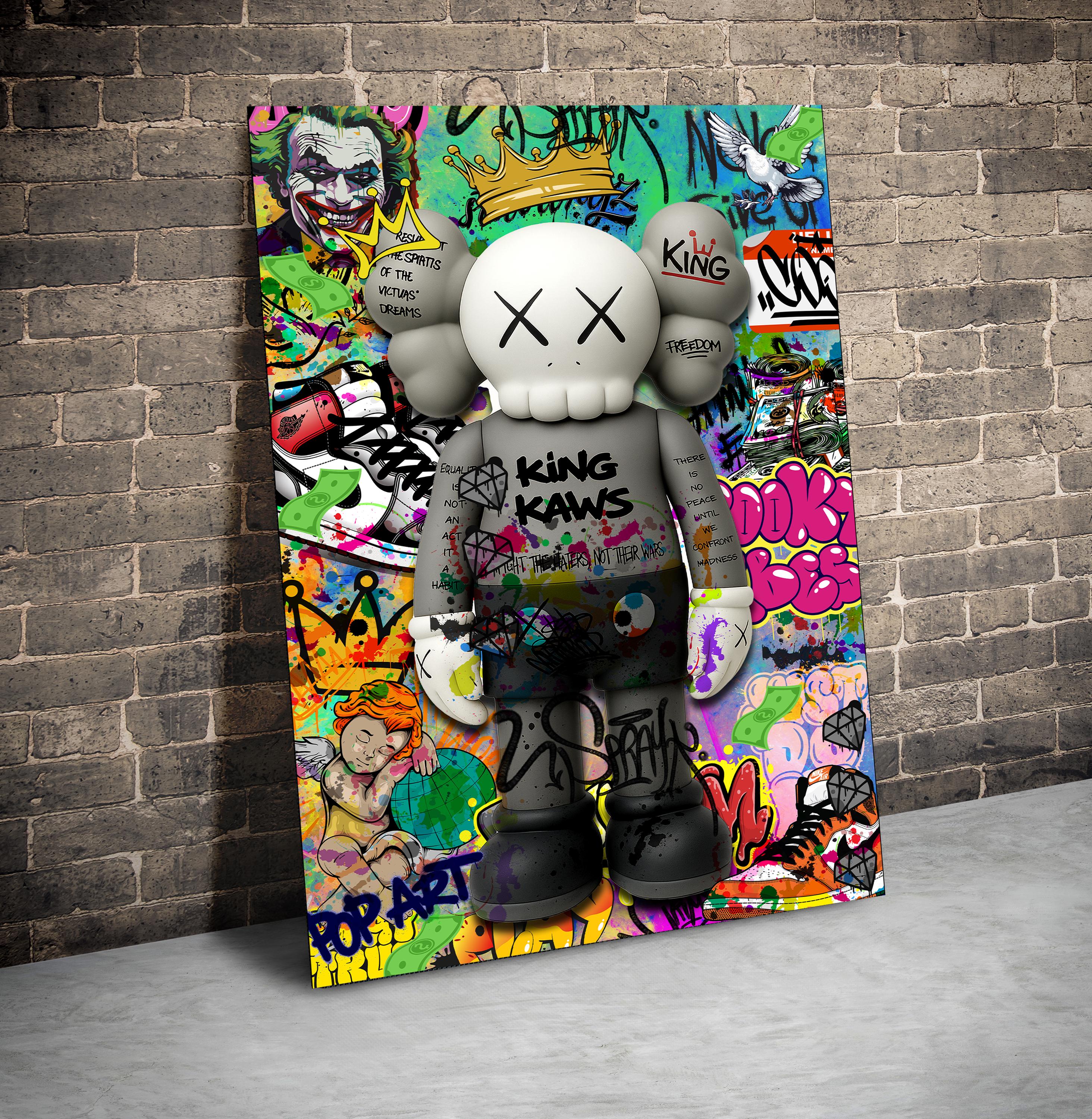 Kaws Graffiti Art Print, Street Art Poster, Urban Wall Decor, Pop