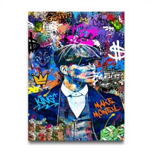 Graffiti street pop-art print, graffiti canvas muurkunst, graffiti poster, moderne abstracte pop-art, graffiti art prints, beroemde graffitikunst