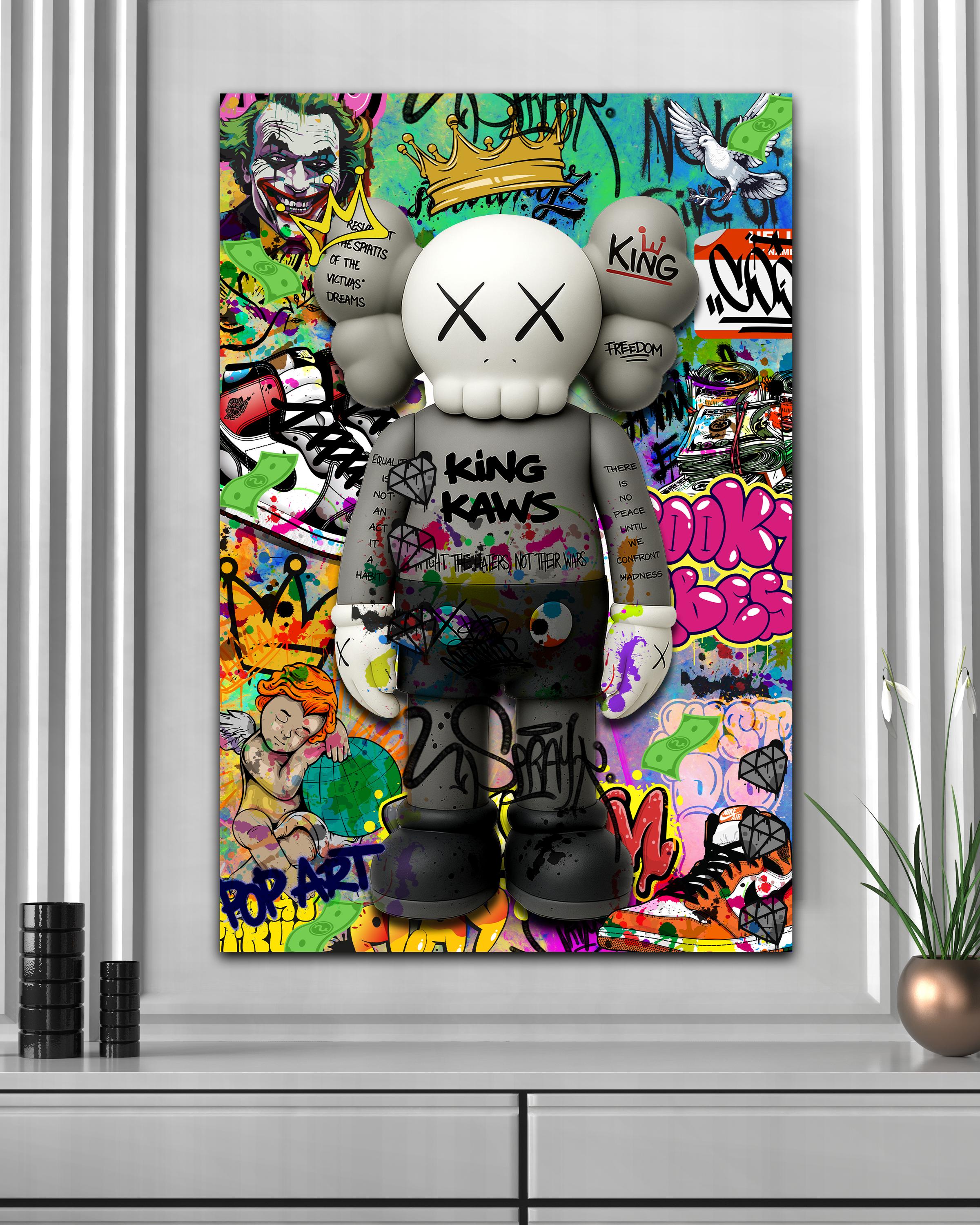 Kaws Graffiti Art Print, Street Art Poster, Urban Wall Decor, Pop