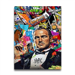 Street Pop Art Print Canvas, Graffiti Wall Art, Graffiti Poster, Printable Fashion Decor, Digital Print, Street Art Poster