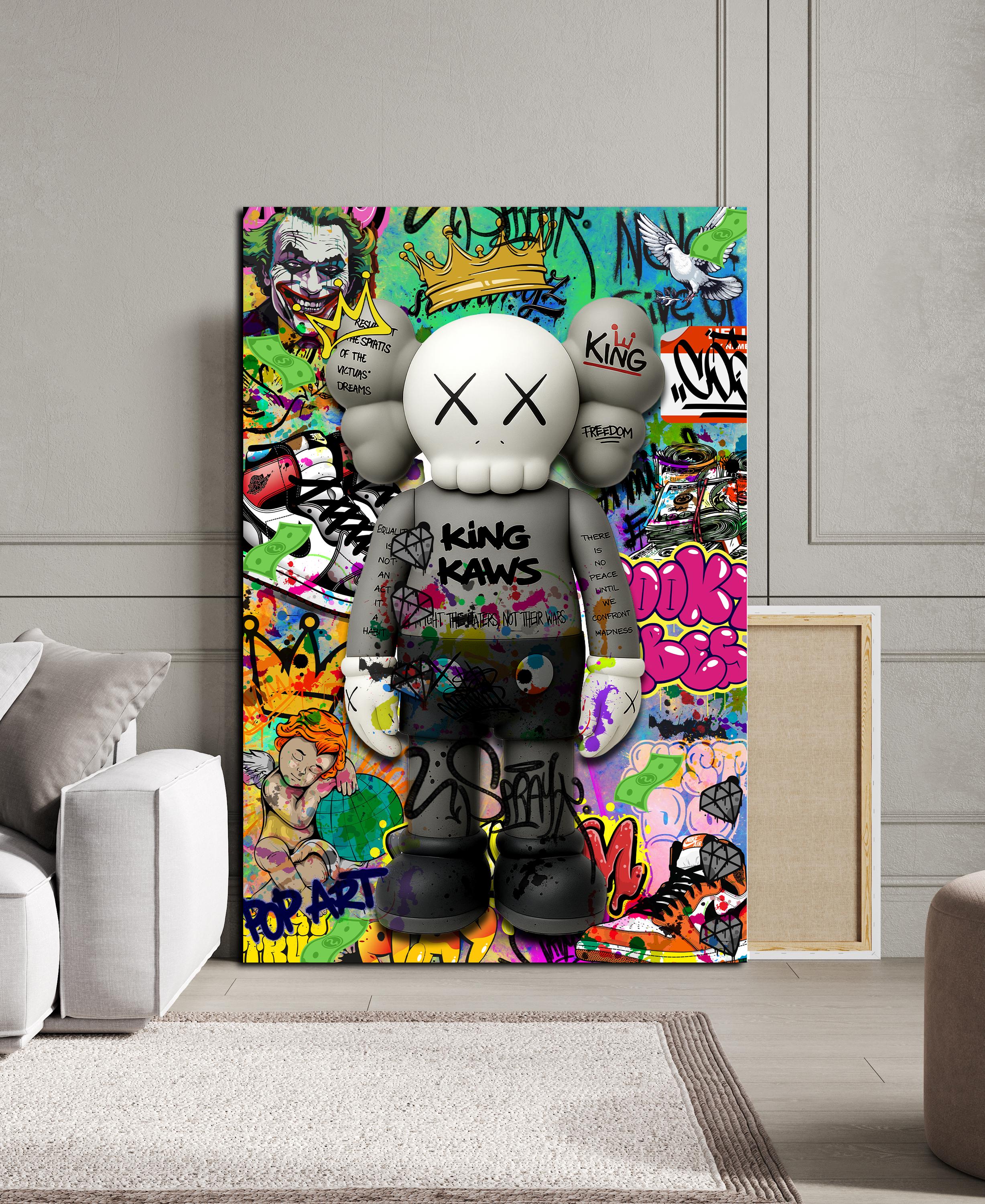Kaws Graffiti Art Print, Street Art Poster, Urban Wall Decor, Pop