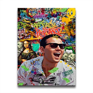 Street Pop Art Print Canvas Wall Art,  Graffiti Poster, Street Art Poster, Printable Fashion Decor, Digital Print