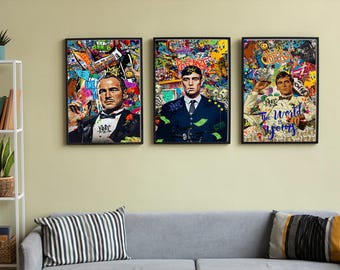 Graffiti Pop Art Prints: Set of 3 Urban Wall Art (Digital Download)