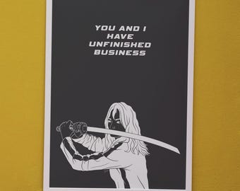 Kill Bill Movie Quote Print: Minimalist Movie Poster Home Decor (Digital Download)