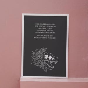 Jurassic Park Movie Quote Print | Digital Download | Wall Art Print | Printable Wall Art | Movie Home Décor | Minimalist Design | Gift Idea
