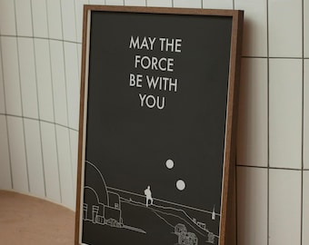 Star Wars Movie Quote Print: Minimalist Movie Poster Home Decor (Digital Download)