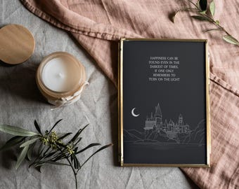Harry Potter Movie Quote Print: Minimalist Movie Poster Home Decor (Digital Download)