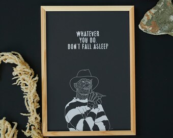 A Nightmare on Elm Street Movie Quote Print: Minimalist Movie PosterHome Decor (Digital Download)