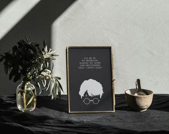 Harry Potter Movie Quote Print: Minimalist Movie Poster Home Decor (Digital Download