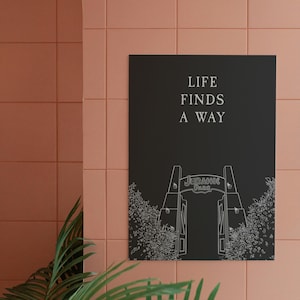 Jurassic Park Movie Quote Print | Digital Download | Wall Art Print | Printable Wall Art | Movie Home Décor | Minimalist Design | Gift Idea