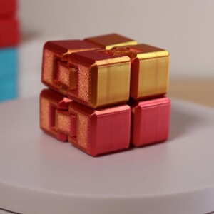 Pocket Fidget Infinity Cube – Stress Relief Toy, Desk Fidget, ADHD Sensory Toy, Office Toy, Small Gift, 3D Printed Fidget image 12