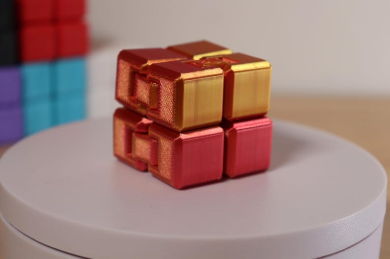 Pocket Fidget Infinity Cube – Stress Relief Toy, Desk Fidget, ADHD Sensory Toy, Office Toy, Small Gift, 3D Printed Fidget image 12
