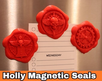 Grimdark Seal Magnet Set –  Wargaming Hobby Decor – Miniature Painter Desk Accessories – Gamer Gift