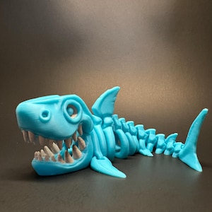 Fidget Bone Shark – 3D-geprint flexibel haaienfidgetspeeltje