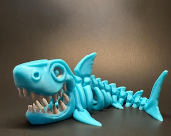 Fidget Bone Shark – 3D Printed Flexible Shark Fidget Toy