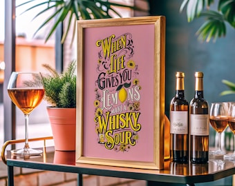 Bar Cart Art | Bar Cart Decor | Cocktail Wall Art | Cocktail Poster | Cocktail Sign | Cocktail Print | Alcohol Print | Cheers Print
