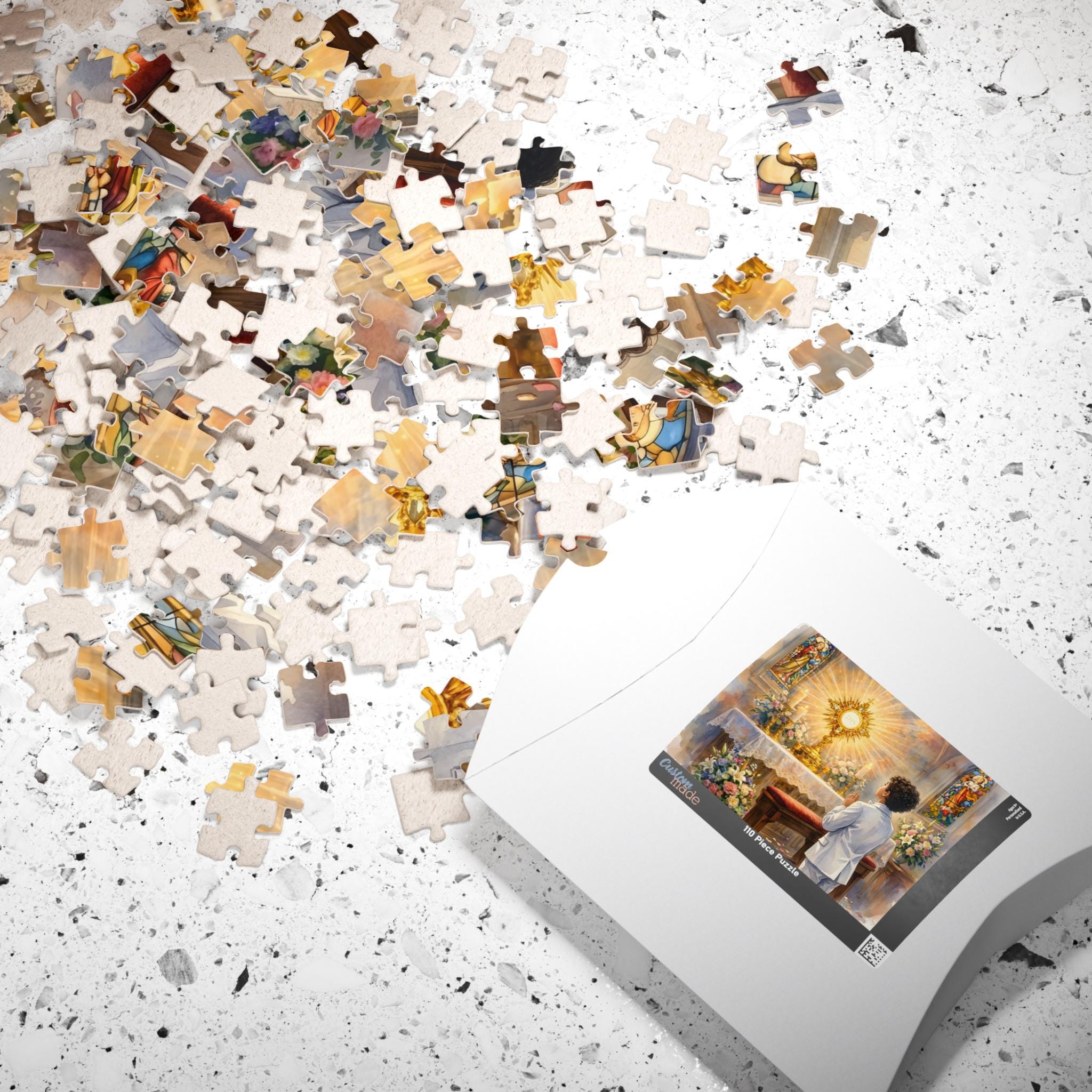 First Communion Gift for Boys, Catholic Puzzle, Eucharist Art Jigsaw ...