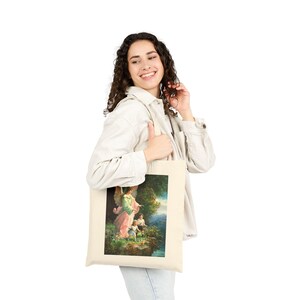 Guardian Angel Tote Bag – Christian Canvas Tote – Faith Inspired Gift – Religious Market Bag – Vintage Angel Art Tote image 7