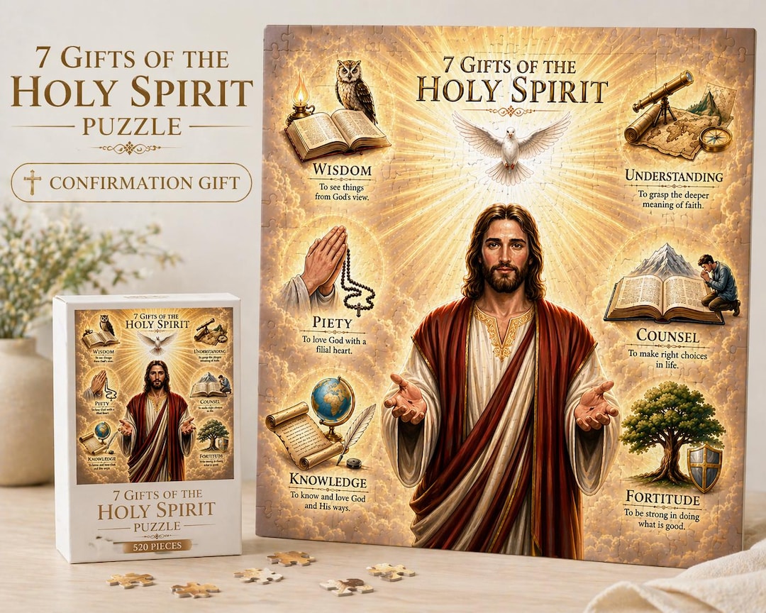 7 Gifts of the Holy Spirit Puzzle | Confirmation Gift | Catholic Gift ...