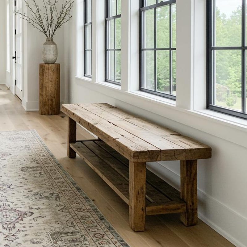 Reclaimed Wood Bench - Etsy