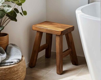 Handmade Rustic Barnwood Stool,custom Reclaimed Wood Farmhouse ...