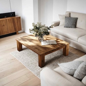Handmade Reclaimed Wood Coffee Table: Rustic Farmhouse Furniture