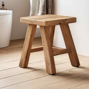 Handmade Rustic Barnwood Stool,custom Reclaimed Wood Farmhouse ...