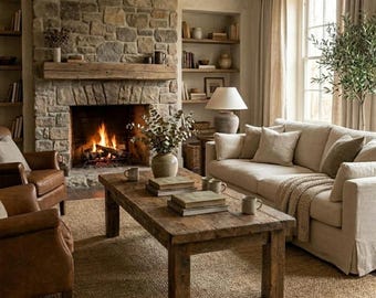 Rustic Chestnut Wood Coffee Table, Reclaimed Handmade (Custom Sizes Available)