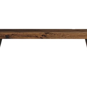 Rustic Reclaimed Wood Entryway Bench, Handcrafted Solid Chestnut Wood ...