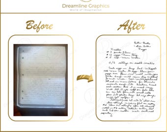 Handwritten Recipe Tracing SVG + PNG | Custom Handwriting to SVG Engraving File | Laser & Cricut Ready