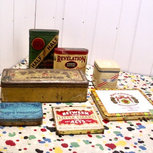 Lot Of 7 Vintage Tobacco Tins