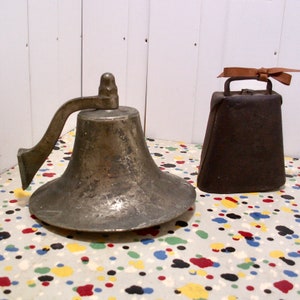 Two Vintage Metal Bells