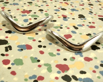 Two Metal Vintage Drawer Cabinet Handles