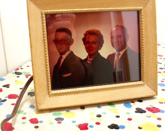 Vintage Mid Century Backlit Photo Frame
