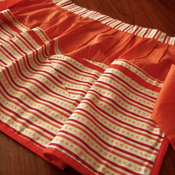 Vintage Orange Half Apron - image 1