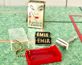 Vintage Miniature Ladies Safety Travel Razor Charles Craft Germany Emir Solingen
