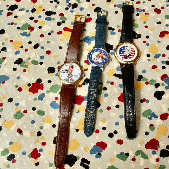 Three Vintage Character Watches Spiro Agnew Miss … - image 2